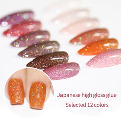 SKVP Glitter Nail Gel Polish UV LED 8ML Base And Top Coat For Nails Sequins Soak Off Polish Venalisa Semi Permanant Nail Art