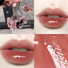YICKYUE - Butterfly Jelly Mirror Water Lip Gloss Portable Moisturizing Lip Balm Waterproof Liquid Lipstick Lipgloss Makeup Korean Cosmetic