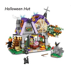 LOZ Creative MINI Halloween Hut House Building Block MOC Pumpkin Carriage Happy Halloween Decoration Bricks Boys Kids Toys Gifts