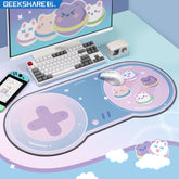 GeekShare Cute Mouse Pad Oversized Soft Office Gaming Computer Mouse Pads 80cm*36cm Thickened Non-slip Keyboard Table Mat Kawaii
