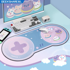 GeekShare Cute Mouse Pad Oversized Soft Office Gaming Computer Mouse Pads 80cm*36cm Thickened Non-slip Keyboard Table Mat Kawaii