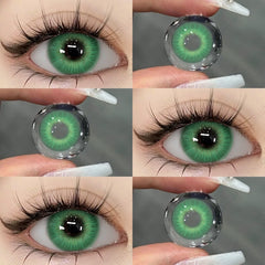 YICKYUE - 1Pair Colored Contact Lenses for Eyes Fast Delivery Brown Lenses Gray Pupils Lens Green Eye Lenses Blue Eye Lens Yearly