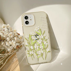 Soft silicone Flower Retro phone case high quality shockproof cover for iphone 12 11 pro max mini 8 7 plus x xr xs max capa