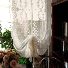 YICKYUE - Free Shipping Pastoral Purdah Lifting Curtains Balloon Gift BlindsRomantic Shades Finished Drapes Fan Draw Ribbon Short Blinds