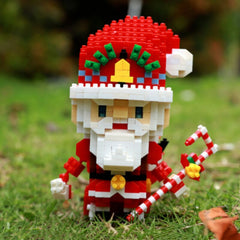 MCO Merry Christmas Santa Claus Elk Deer Bell Animal Pet Festival 3D Mini Diamond Blocks Bricks Building Toy for Children no Box
