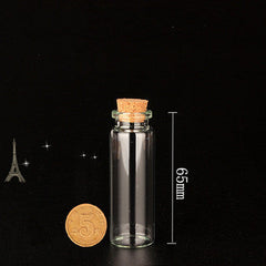 10Pcs 1/3/5/10/15/20ml Christmas Wish Bottles Small Empty Clear Glass Bottles Vials For Holiday Wedding Home Decoration Gifts