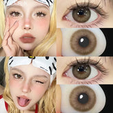 YICKYUE - 1 Pair New Brown Color Contact Lenses For Eyes Myopia Natural Pupils Cosmetic Soft High Quality Lenses Fast Shipping