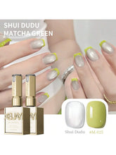 YICKYUE - 15ML matcha green And Shuidudu Nail Gel Set Semi Permanent Nail Art UV LED Nail Salon DIY Nail Salon Gel For Spring And Summer