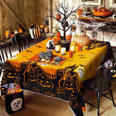 YICKYUE - Halloween Party Decoration Disposable Tablecloth Plastic Bat Pumpkin Ghost Darkness Halloween’s Decoration