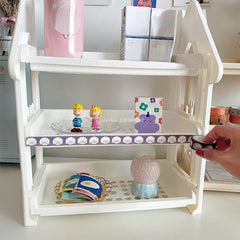 Yickyue Bathroom Double-layer Storage Rack Dresser Cosmetics Storage Rack Children's Toys Handmade Ornaments Hand Office Display Table