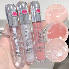 YICKYUE Lasting Mirror Pearl Diamond Lip Gloss Waterproof Moisturizing Liquid Lipstick Shine Glitter Lip Gloss Women Makeup Cosmetics