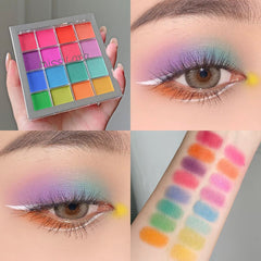 Yickyue 16 Colors Shimmer Matte Eyeshadow Palette Waterproof Glitter Eyeshadow Powder Long Lasting Makeup Pigment Pallete Cosmetic