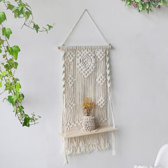 Bohemia Home Decor Wood Shelves Wall Decor Wall Shelf Floating Wall Decoration Room Decor Hanging Shelves Supports Candle Holder