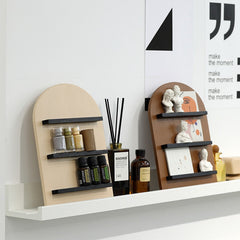 Cutelife Nordic Beige Vertical Wooden Storage Shelf Decoration Home Organization Shelf Room Accessories Bathroom Kitchen Shelf