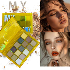 YICKYUE - 15 Shades Eyeshadow Makeup Palette Shimmer Matte Metallic High Pigmented Neutral Bold Waterproof Eyes Shadow Make Up Set