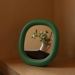 YICKYUE - Makeup Wall Mirror Items Small Barber Girls Nordic Bathroom Irregular Funky Circle Mirror Luxury Mini Espelhos Home Decorations