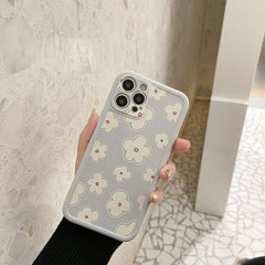 Ins retro flower soft silicone phone case for iphone 11 pro max 12 mini xs max x xr 7 8 plus protective cover capa conque