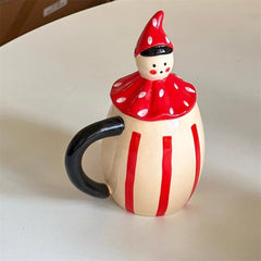YICKYUE - Water Cup Strange Interesting Cute Doll Hand Held Mug Ceramic Milk Cup Coffee Cup Girl Gift Giving Home Halloween Decoration