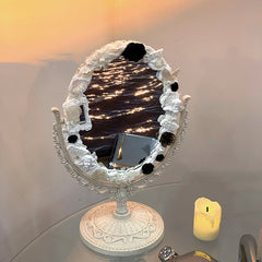 YICKYUE - Living Room Mirror Modern Heart Funky Cute Aesthetic Art Desk Dressing Table Cosmetics Mirror Garden Espelhos Home Decorations