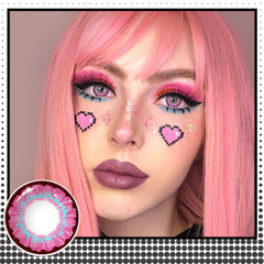 YICKYUE 1Pair Colored Contact Lenses Cosplay Cute Blue Pupils Lense Anime Makeup Eyes Contacts Beauty Cosmetics Yearly New