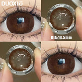 YICKYUE - 1Pair Color Colour Contacts Lenses Korea Natural Big Eye Brown Lenses Black Beauty Pupil Makeup Lenses Fast Shipping
