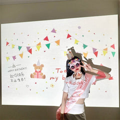 Birthday Projection Lamp Ins Night Light Party Atmosphere Lights Decor Popular Photo Props Creative Birthday Gifts