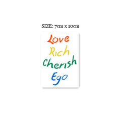 Waterproof Temporary Tattoo Stickers Rainbow Alphabet English for Men Women Arm Flash Tattoo