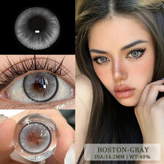 YICKYUE 1pair Colored Contact Lenses Gray Eye Lenses Gray Lenses Gray Pupils Natural Eye Lens color Contacts Eye Cosmetics
