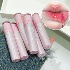 YICKYUE - Mirror Water Lip Glaze Pink Moisturizing Lip Gloss Jelly Glass Lip Oil Waterproof Lipstick Tint Long-Lasting Makeup