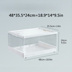 Foldable book storage box household plastic transparent storage box with wheels book finishing book box storage artifact