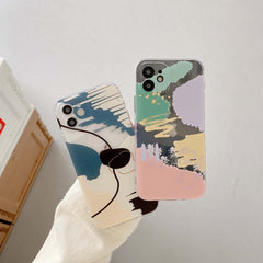 Graffiti phone case line art cover for iphone 11 12 mini pro max xsmax 7 x 8 plus xr cute soft silicone shockproof shell conque
