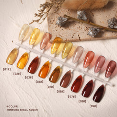 YICKYUE - AS 15ML Jelly Amber Gel Nail Polish Brown Crystal Translucent Dull Color Nail Art Gel Semi Permanent UV Gel Polish Varnish