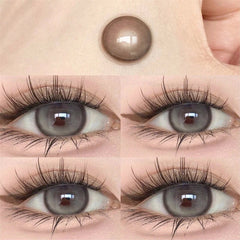 YICKYUE - Two Large Diameter Black Contact Lenses Make Eyes Bigger Anime Accessories Lenses Glasses Contact Color Cosmetics Use Every Year