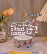 W&G Ins Night Light Bedroom Decoration Sleep Light Cute Girl Heart Desktop Atmosphere Light Marker Message Board Home Decor