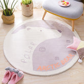 Bubble Kiss Soft Carpets For Round Chair Thicker Lambs Wool Floor Mat Fluffy Soft Cartoon Kid Room Rugs Decoration Modern Mat