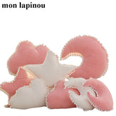 Cloud Plush Pillow Pink White Stuffed Soft Star Throw Pillow Moon Cushion Baby Kids Pillow Sofa Home Decor Girls Pillow &Cushion