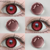 YICKYUE 1 Pair Cosplay Red Contact Lenses for Eyes Cosplay Pink Lenses Makeup Cosplay Fashion Lenses for Woman Colorcon