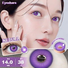 YICKYUE - 1pair/2pcs Colored Contact Lenses for Eyes Blue Contacts Purple Lenses Cosplay Contact Lenses Yearly Fashion Eye Lenses