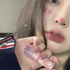 Yickyue Kawaii Teacup Bear Set Lipstick 3pcs Velvet Matte Lip Mud Fog Face Not Dry Not Fade Lip Gloss Korean Makeup Lip Makeup Gift Box