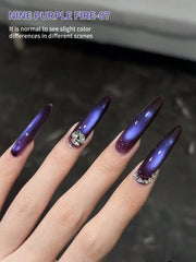 YICKYUE - 1PC 15Ml Purple Cat Eye gel nail polish, UV LED curing, long-acting fast drying nail art gel - ideal gift for women For Spring