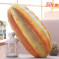 Creative Simulational Plush Bread Burger Shape Pillow Funny Food Nap Pillow And Cushion Kids Toy Birthday Gift 50cm/55cm