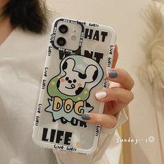 Nice dog phone case for iphone 11 12 mini pro max xsmax 8 plus x 7 xr cute cartoon animal original cases shell cover capa