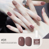 Yickyue 15ml 60 Color Pure Plant Nail Polish Cat Eye Magnetic Gel Nail Polish Semi Permanent Glitter Reflective Nail Gel Soak Off UV Gel