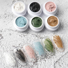 Yickyue Nail Gypsum Gel Nail Polish Gravel Sand Carving Builder Varnish Lacquer Embossed Drawing Glue Nail Art Accessories TSLM1
