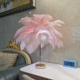 YICKYUE - New Touch USB Table Feather Light Suitable for Study Soft Light Bedroom Decoration LED Feather Table Light