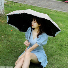 YICKYUE - Automatic Embroidery Lace Umbrella Paraguas Uv Umbrella Rain and Sun Automatic for Women Gift Double