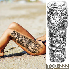 YICKYUE - Extra Large Temporary Tattoos Full Arm and Half Arm Tattoo Sleeves for Men Women