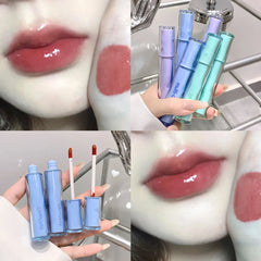 YICKYUE - Punk Red Brown Mirror Water Lip Gloss Natural Nude Pigment Dark Red Lasting Mirror Glass Liquid Lipsticks Moisturizing Lip Tint