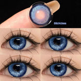 YICKYUE - 2pcs Yearly Myopia Eyes Colored Lenses with Diopter Beautiful Pupil Natural Contact Lenses for Eyes Cosmetic Lens Free Shipping