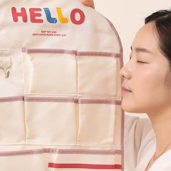 YICKYUE - Wall Closet Hanging Storage Organizer with 7 Pockets Hanging Pocket Pantry Organizer for Bedroom Closet Shelves with Hook